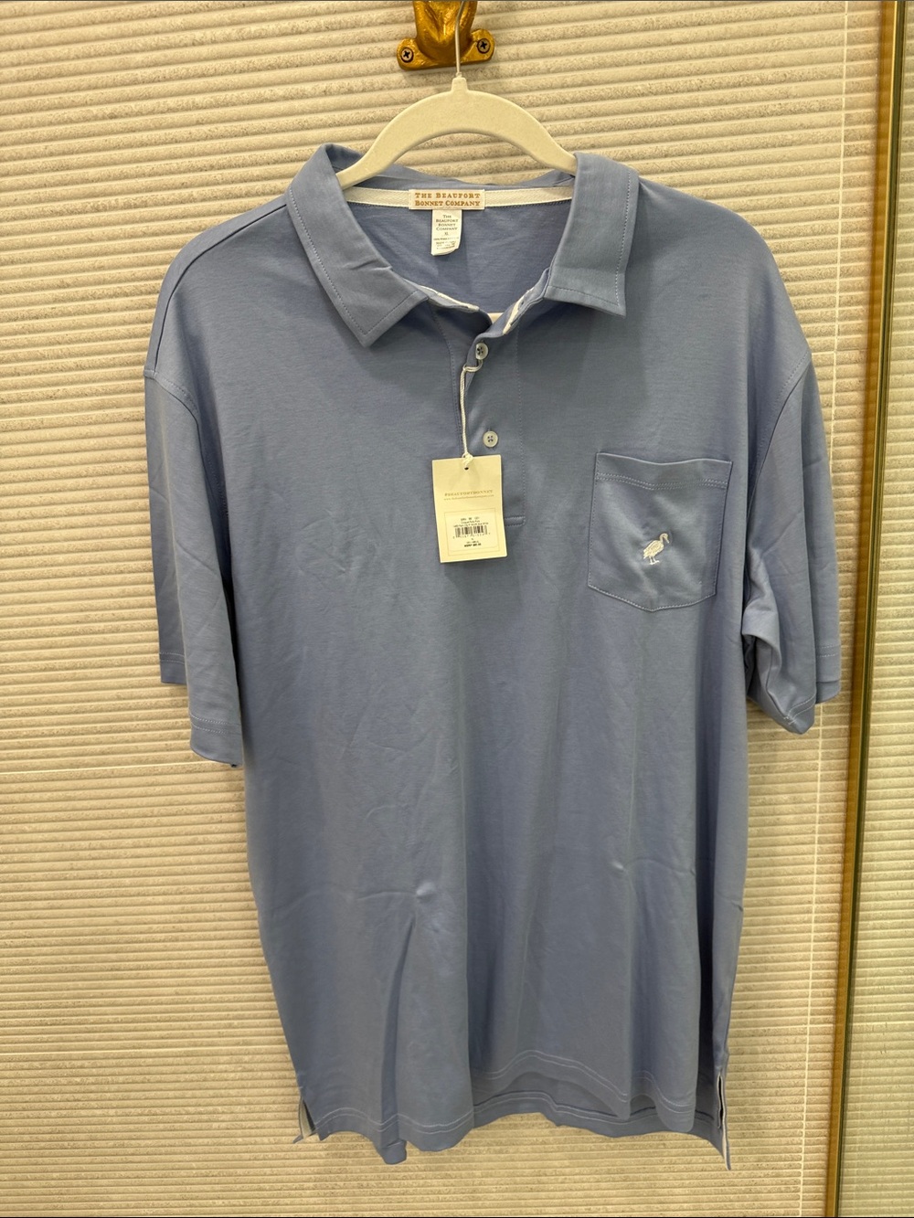 Beaufort Bonnet Company Men's Light Blue Polo Shirt